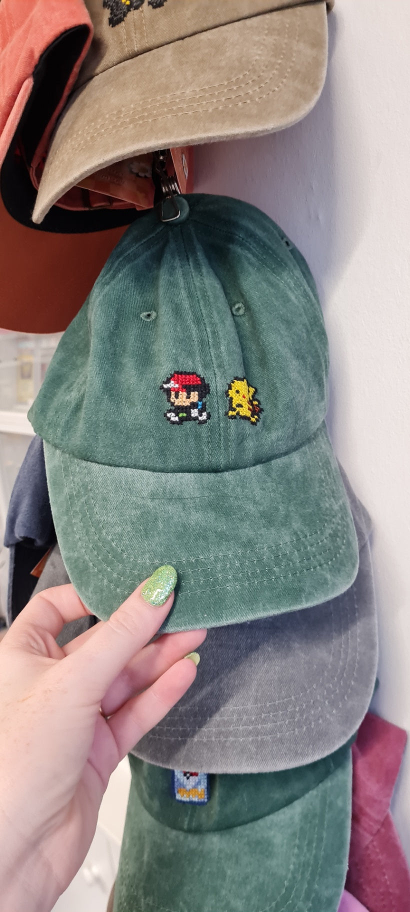 Ash and Pikachu Pokemon Green Cap