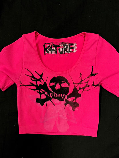 K4TURE hot pink crop top
