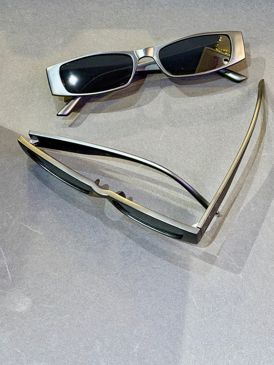 90s oblong Sunnies Matt Black 