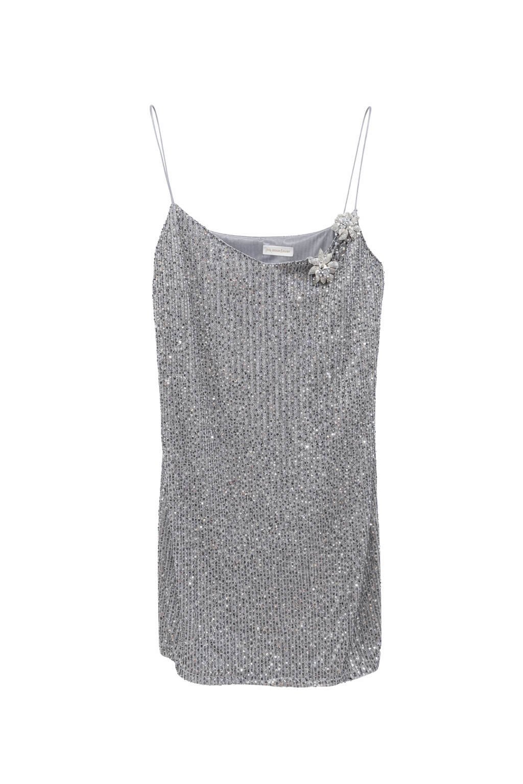 Silver Orchid Sequin Disco Dress