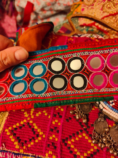 Large city bag with detachable strap-vintage Afghan textiles used 