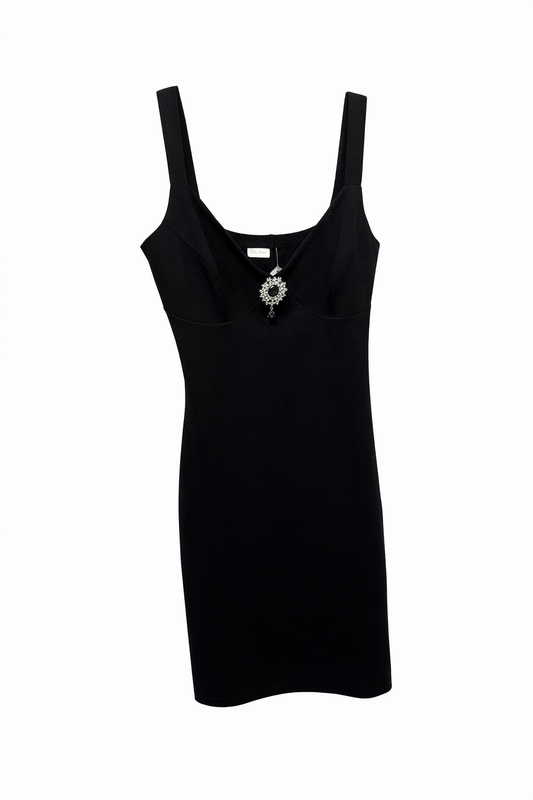 Black Sweetheart dress with Jewel detail