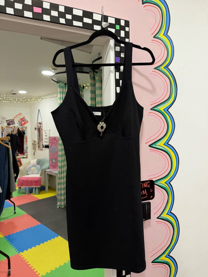 Black Sweetheart dress with Jewel detail