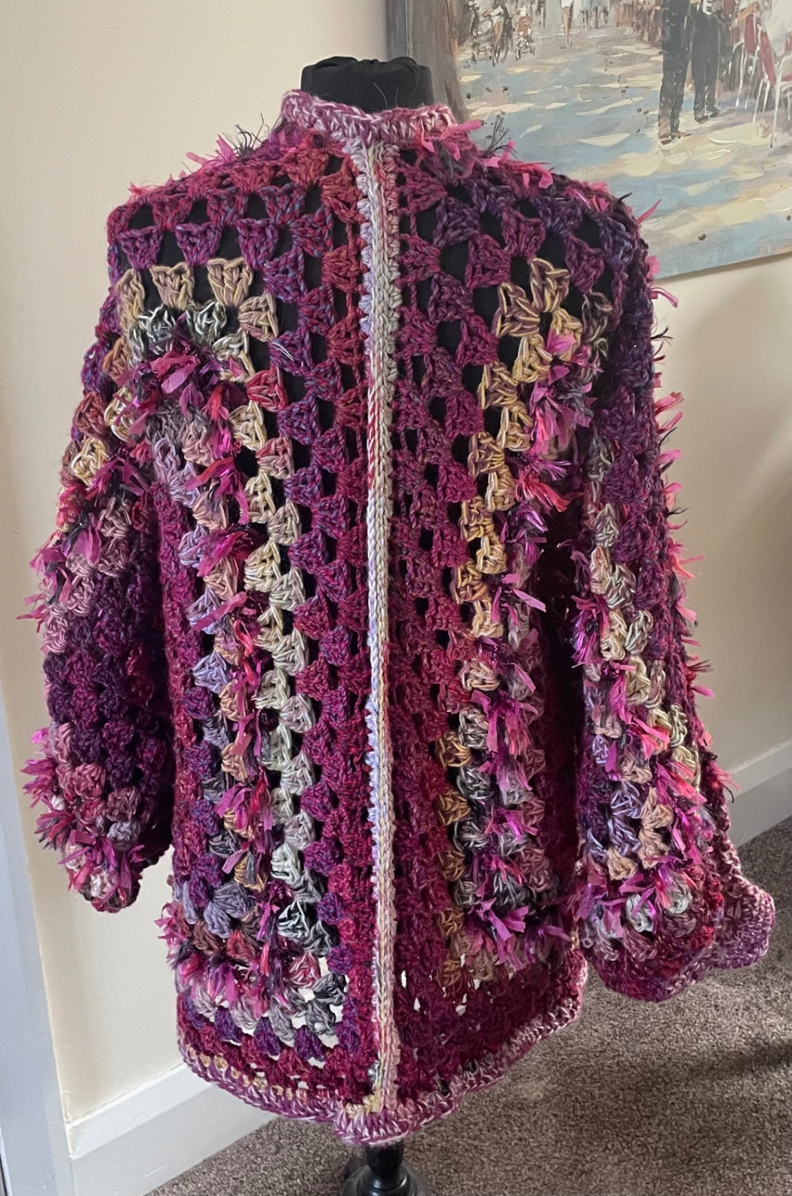 Purple pink long jacket