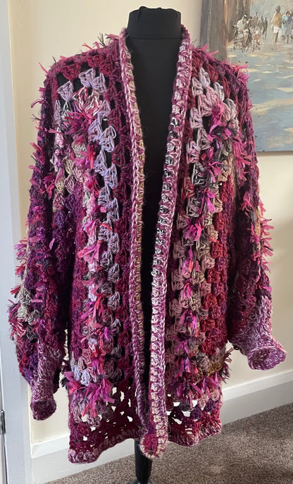 Purple pink long jacket