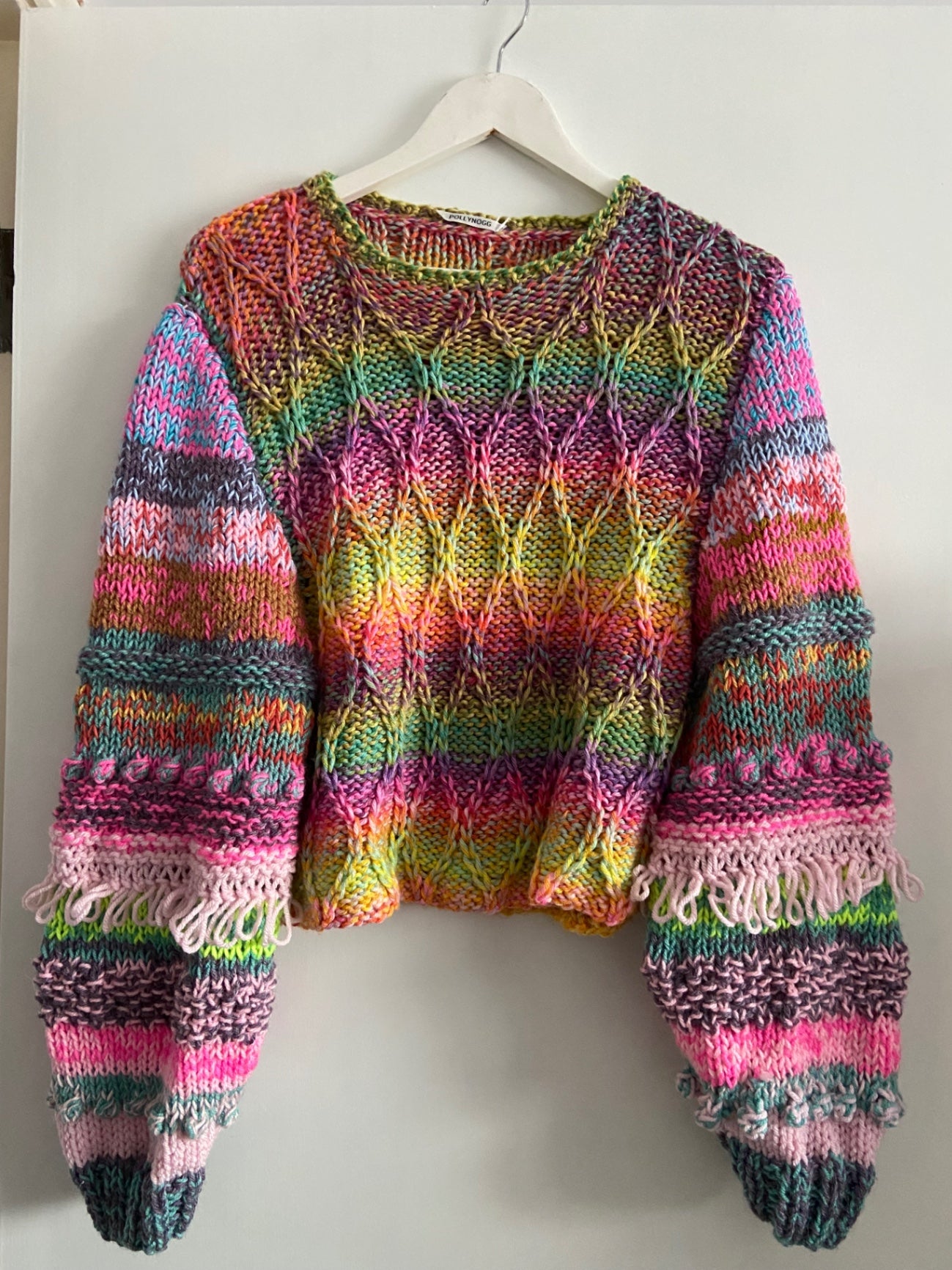 Multi Colour Hand Knit Jumper