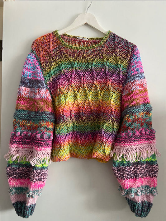 Multi Colour Hand Knit Jumper