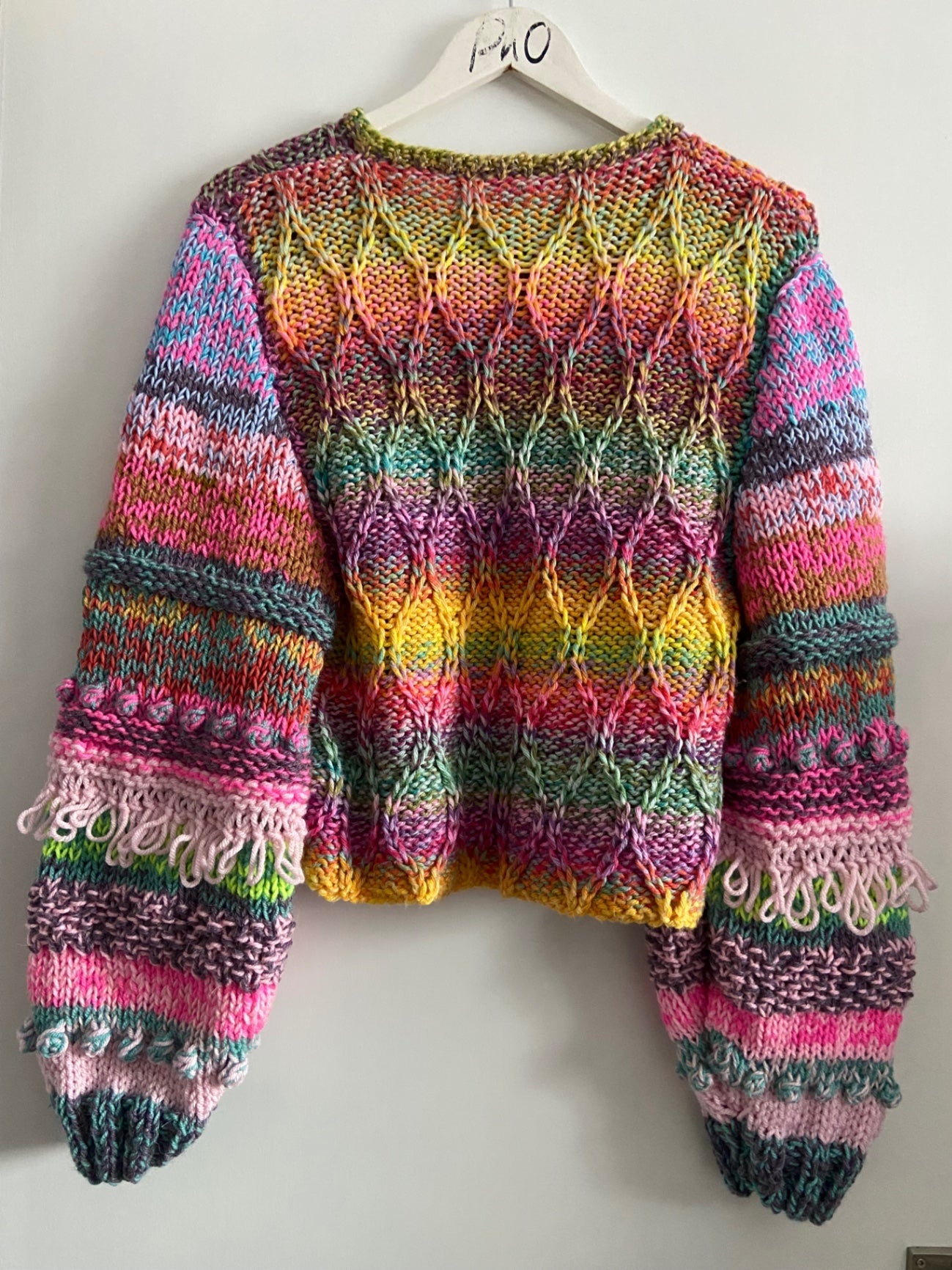 Multi Colour Hand Knit Jumper