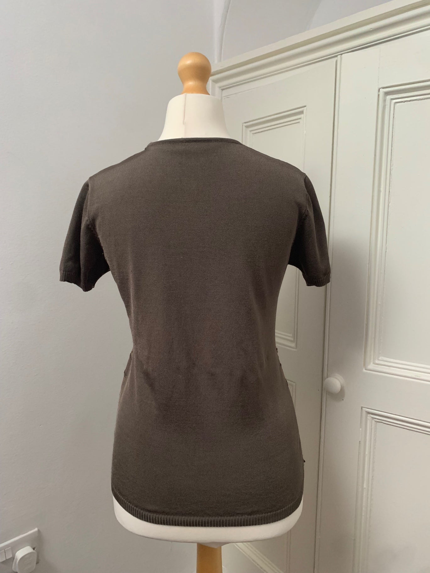 vintage embellished khaki top