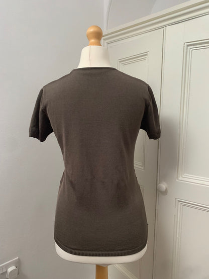 vintage embellished khaki top