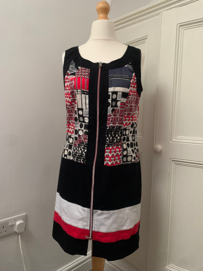 vintage zip up mod dress