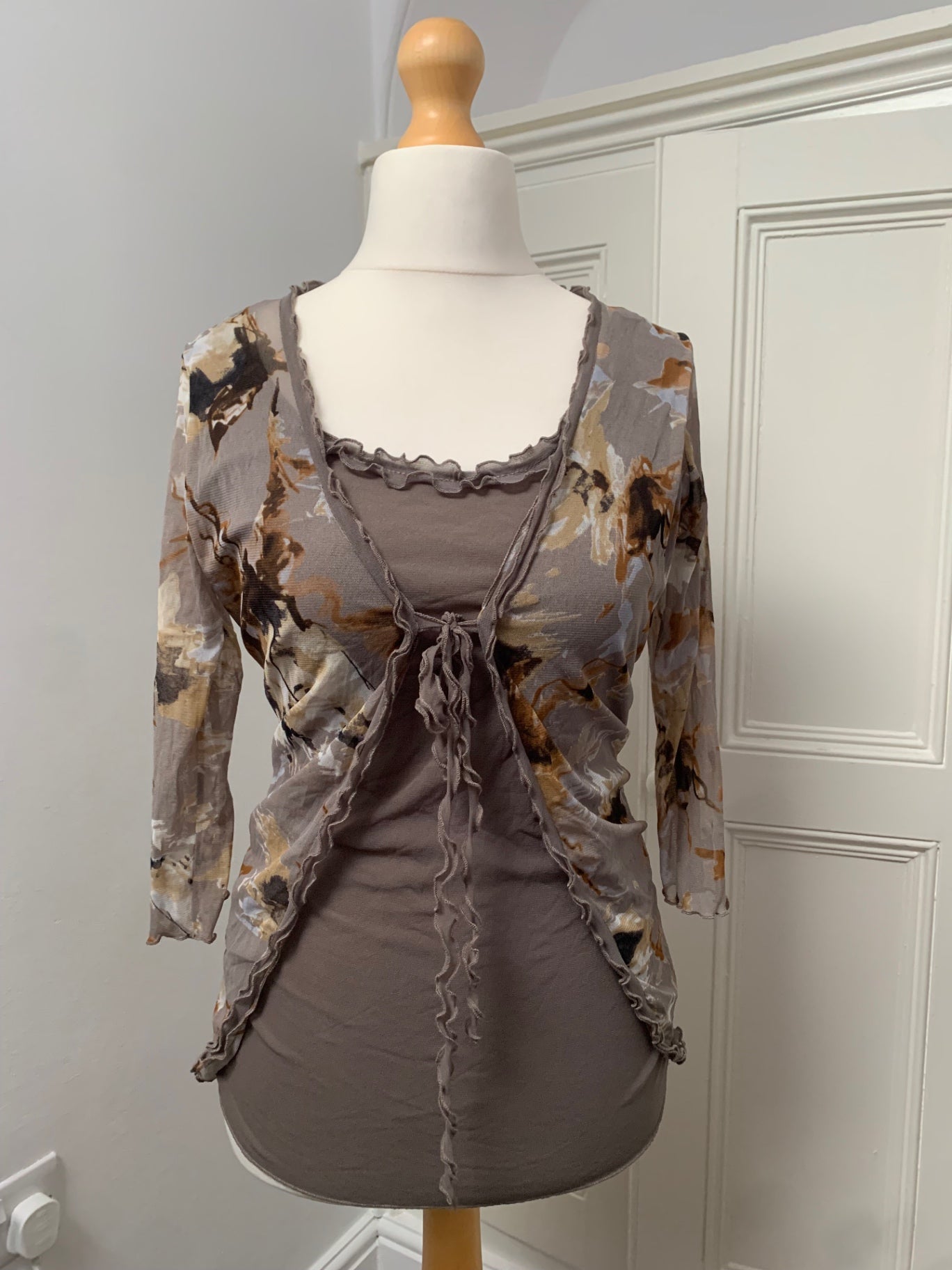 italian floral cardigan & top