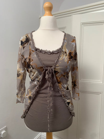 italian floral cardigan & top
