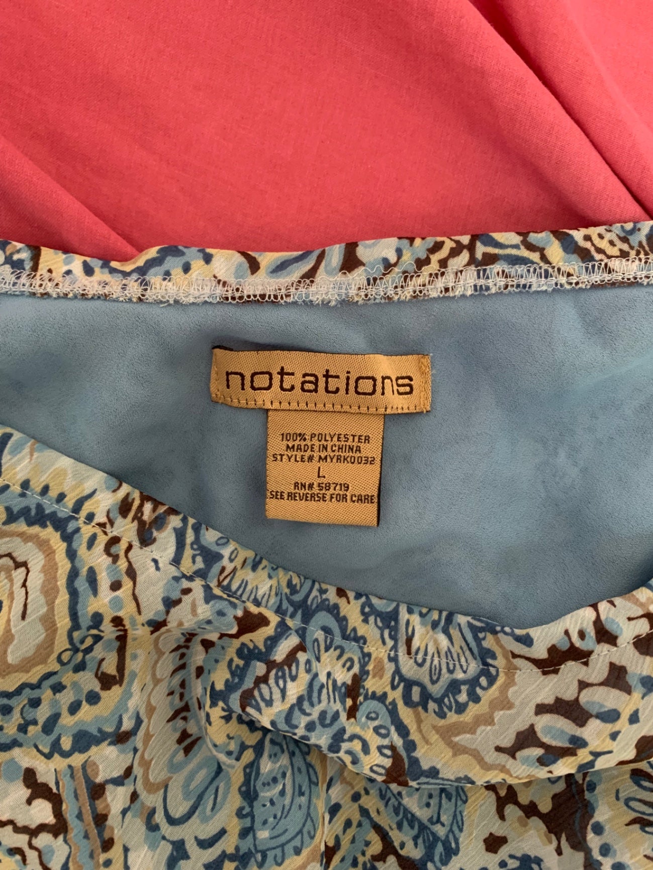 blue floral notations skirt