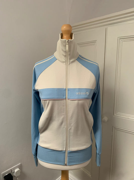 vintage baby blue adidas jacket