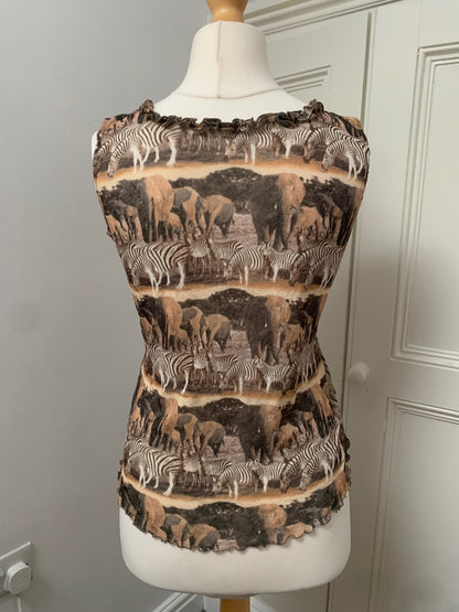 animal print graphic top