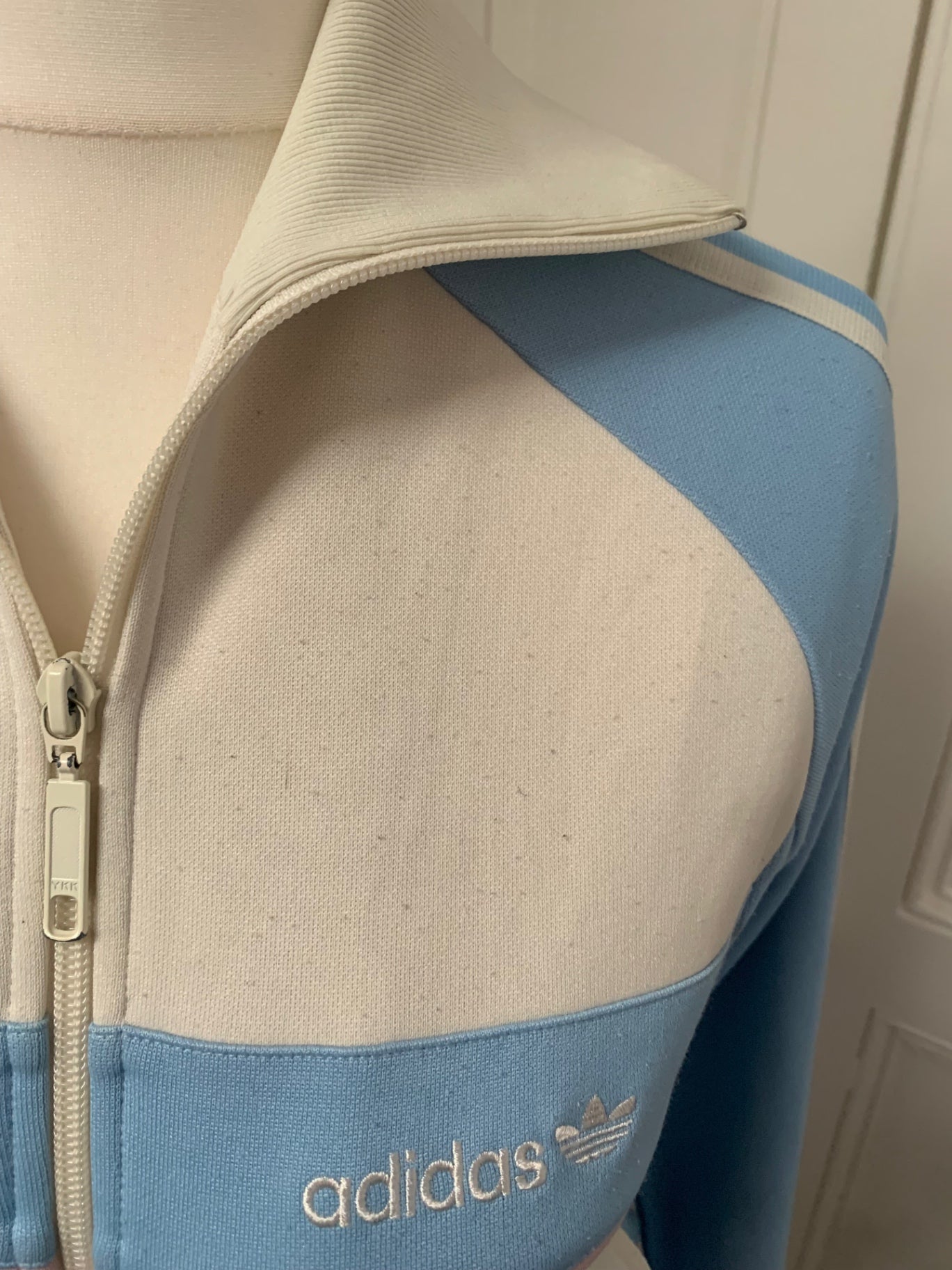 vintage baby blue adidas jacket