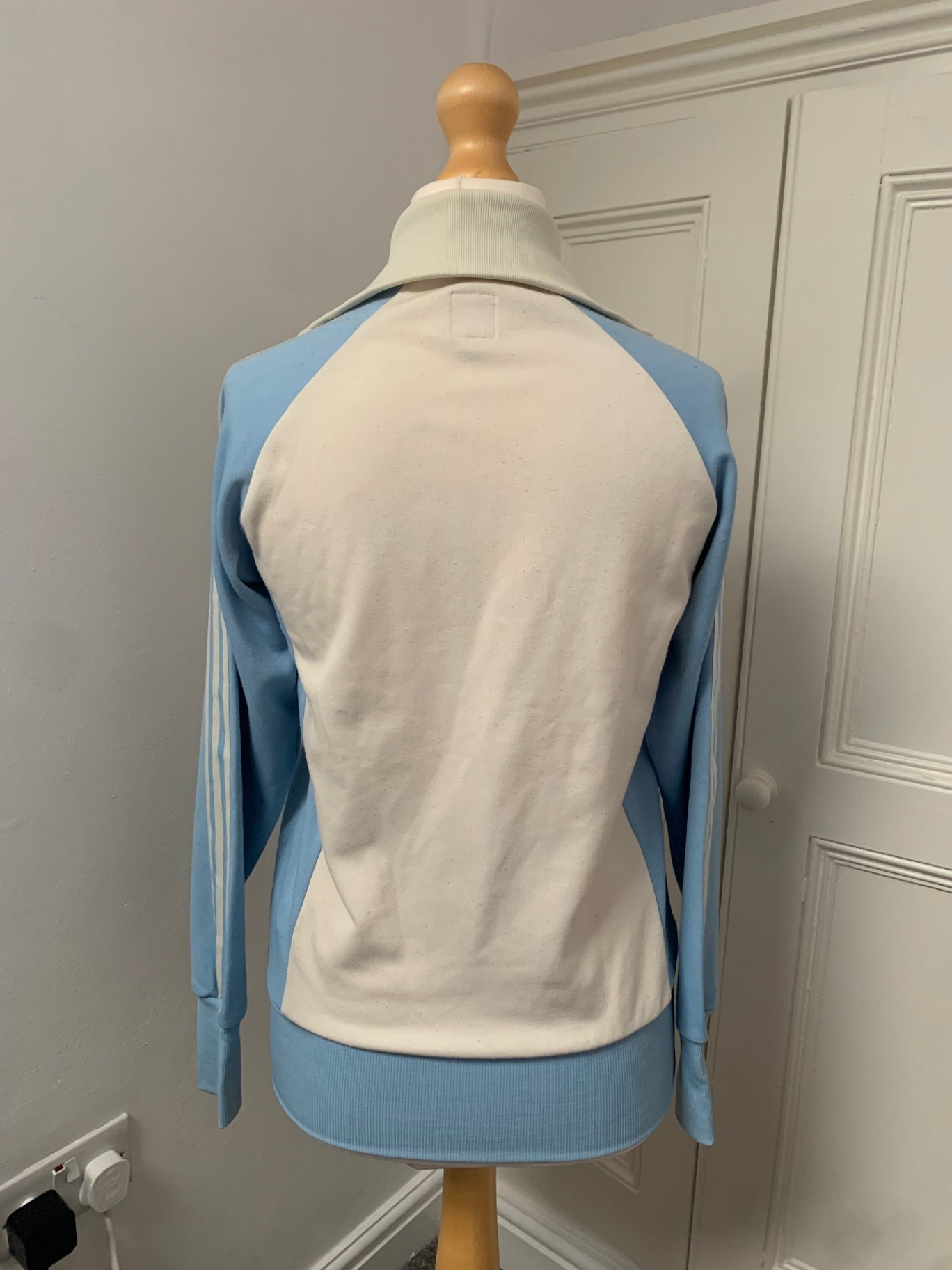 vintage baby blue adidas jacket