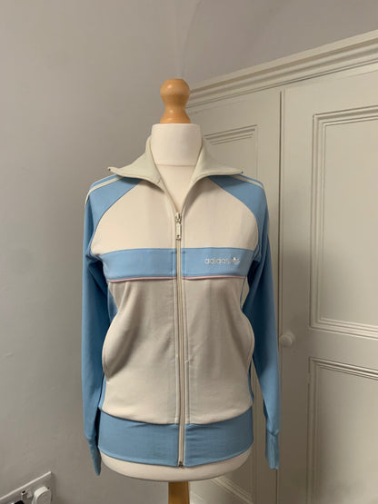 vintage baby blue adidas jacket
