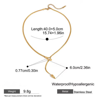 Serpent Knot Gold Necklace Gold