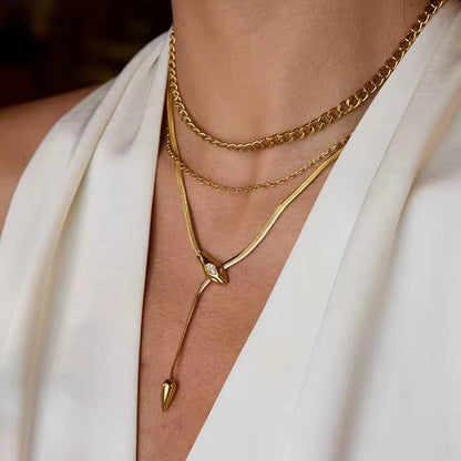 Serpent Knot Gold Necklace Gold