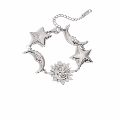 Celestial Orbit Charm Bracelet – Silver