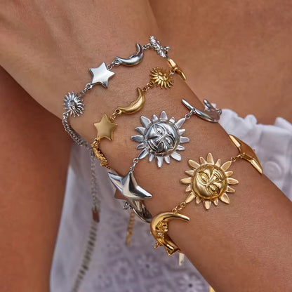 Celestial Orbit Charm Bracelet – Gold