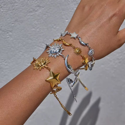 Celestial Orbit Charm Bracelet – Gold