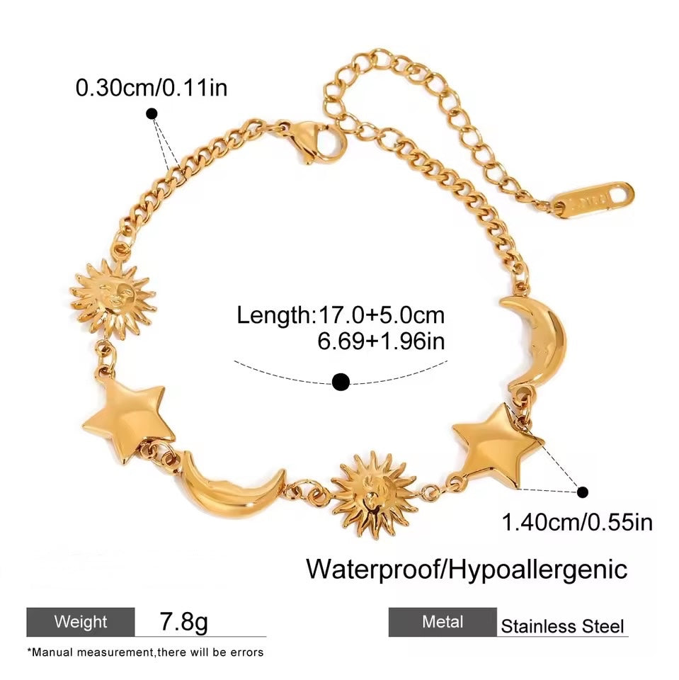 Celestial Mini Orbit Charm Bracelet