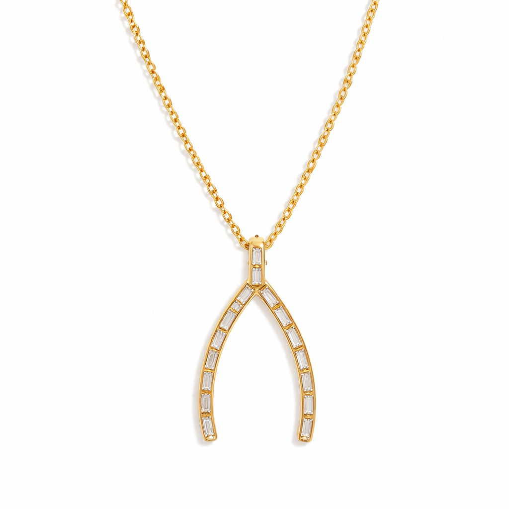 Wishbone Crystal Necklace