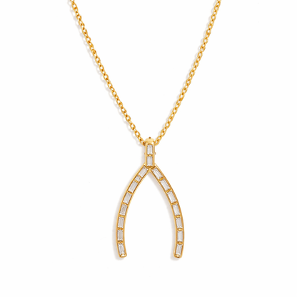 Wishbone Crystal Necklace