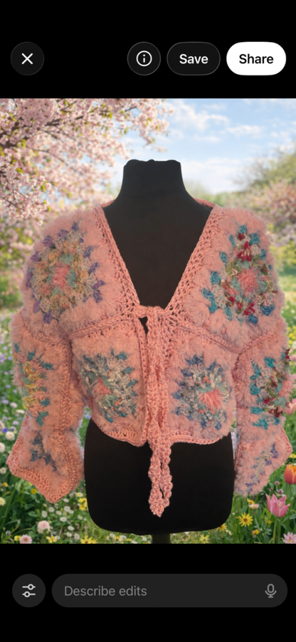 Pink spring cardigan jacket 