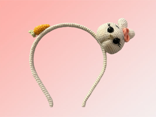 Handmade crochet rabbit headband 
