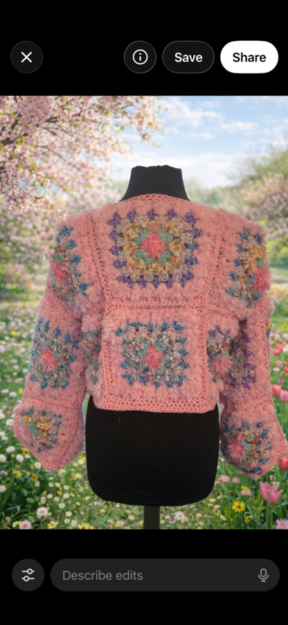 Pink spring cardigan jacket 