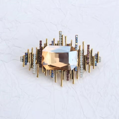 Antique Gold Jewel Statement Brooch
