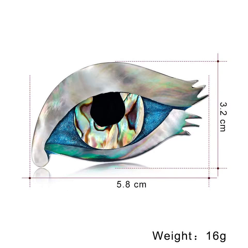Abalone Shell Lucky Eye Brooch