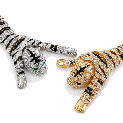 Tiger Brooch Silver