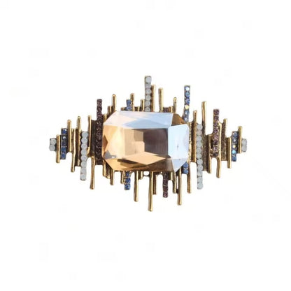 Antique Gold Jewel Statement Brooch