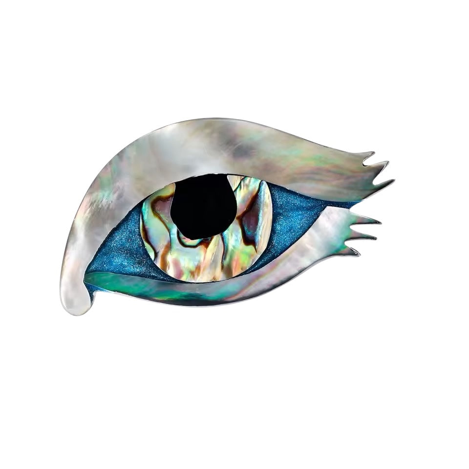 Abalone Shell Lucky Eye Brooch