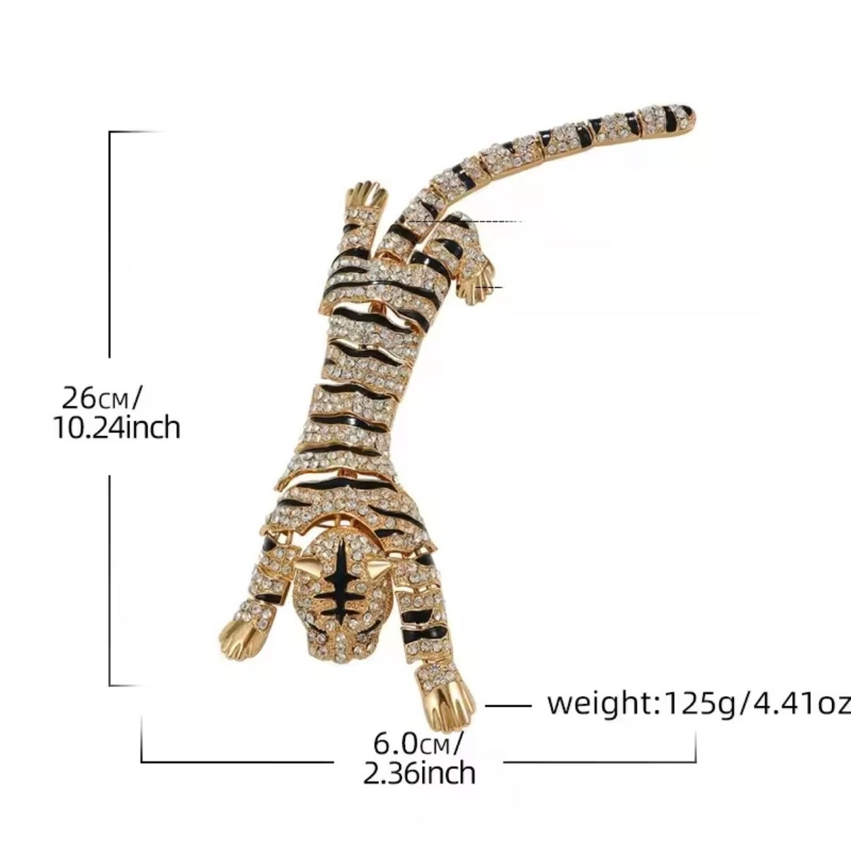 Tiger Brooch Silver