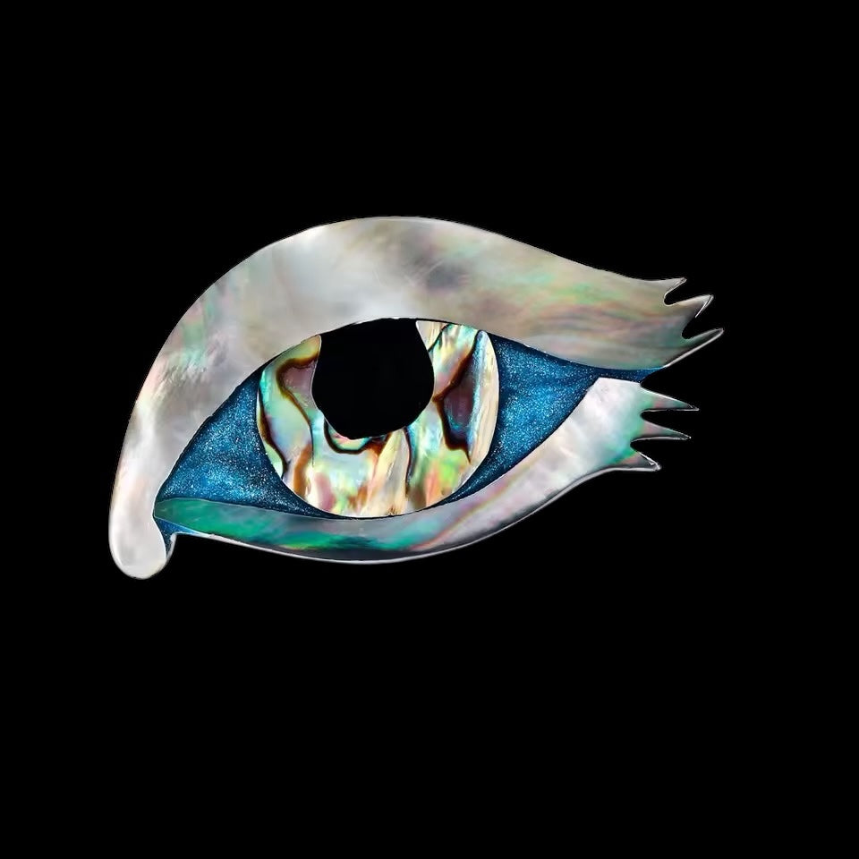 Abalone Shell Lucky Eye Brooch