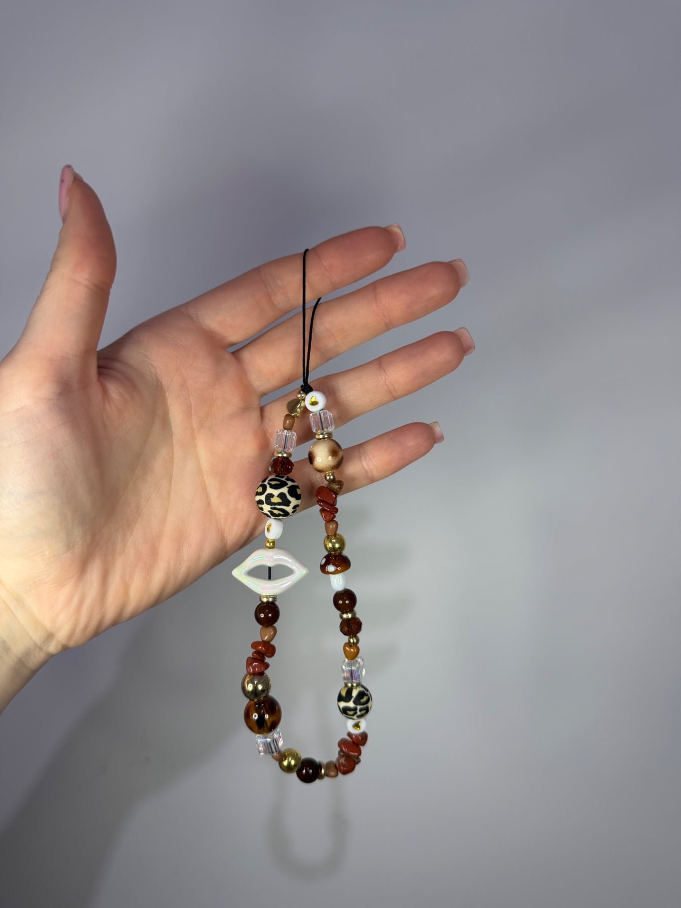 Cat Eye phone charm - gold
