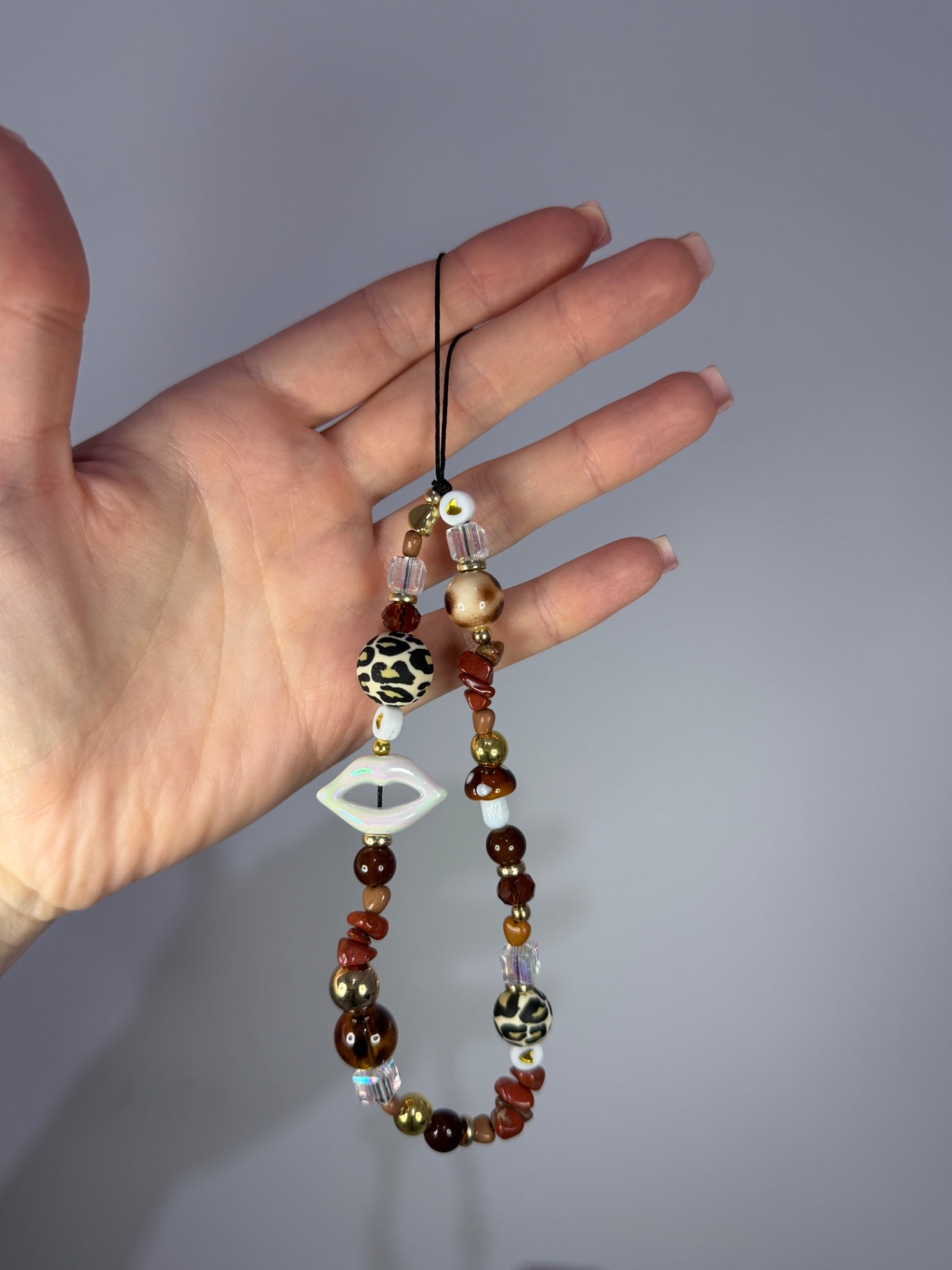 Cat Eye phone charm - gold