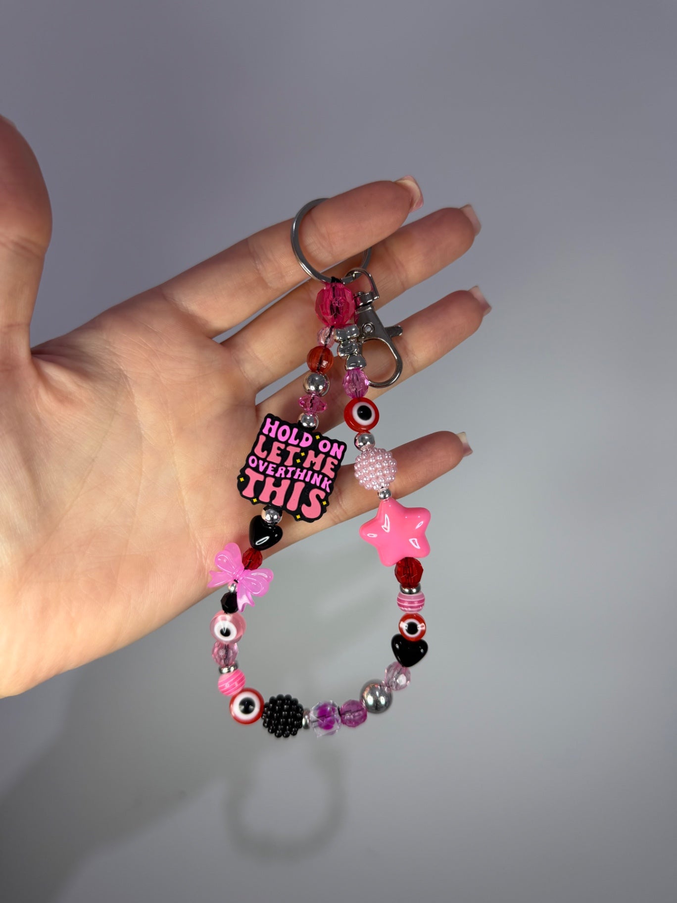 Let me overthink this Keyring - silver 