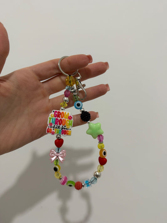 ‘Grow through’ keyring - silver 