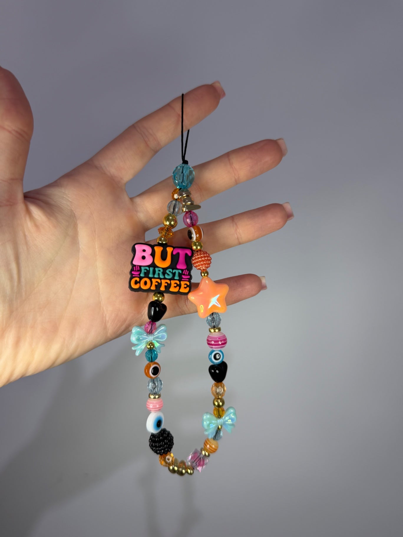 But first coffee phone charm - gold