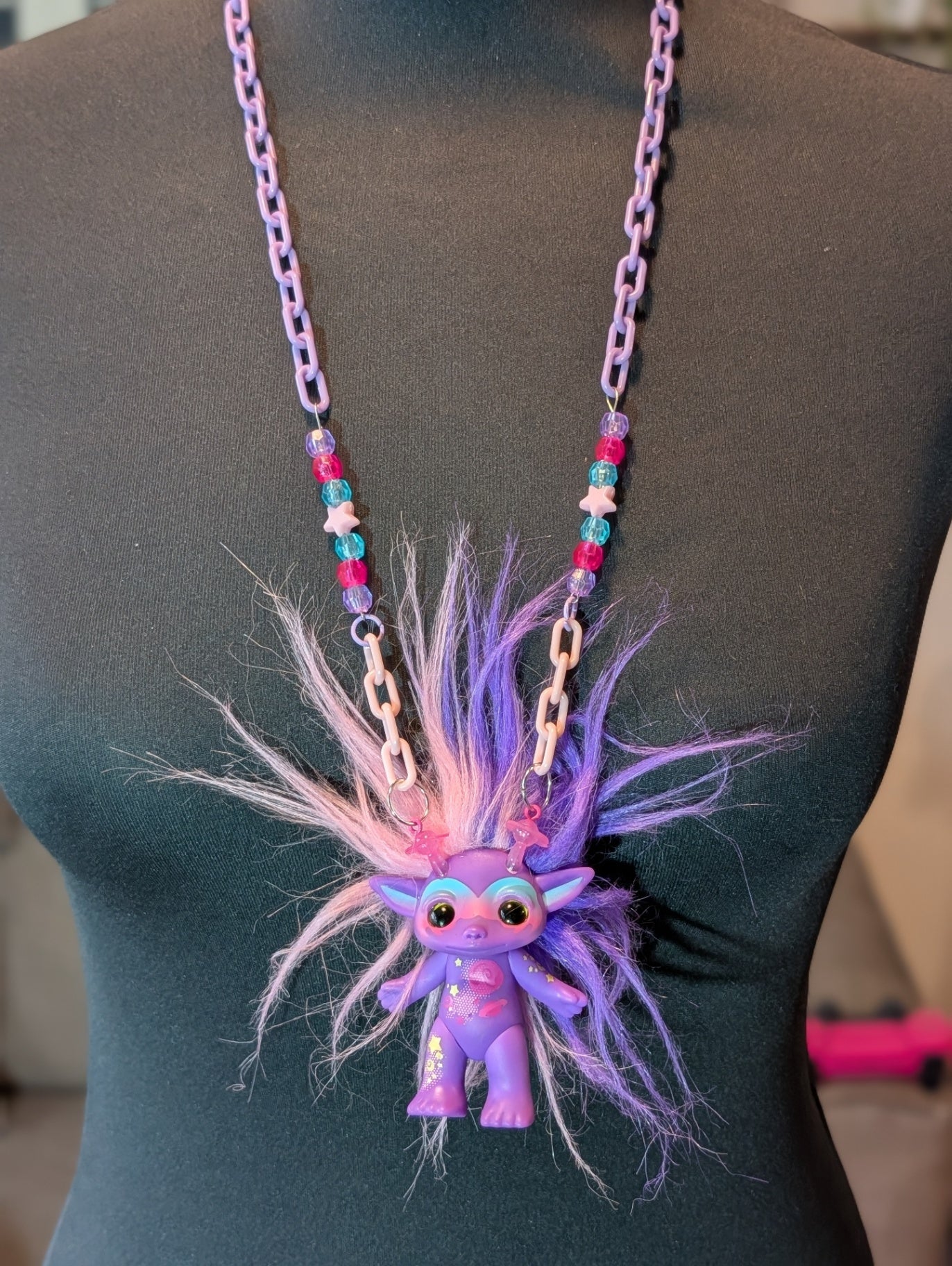 Purple zelf necklace