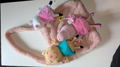 Upcylced peppa & friends pink bag