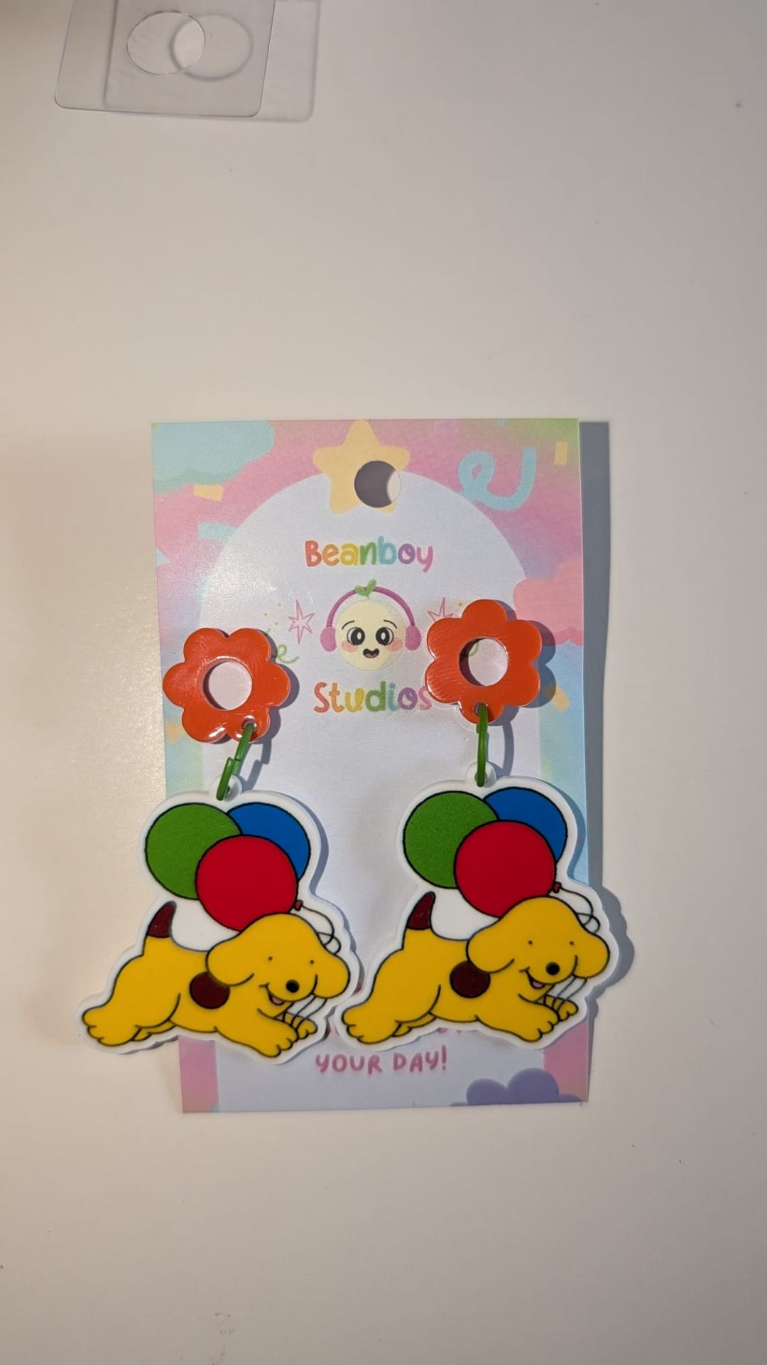 Balloon dog earrings