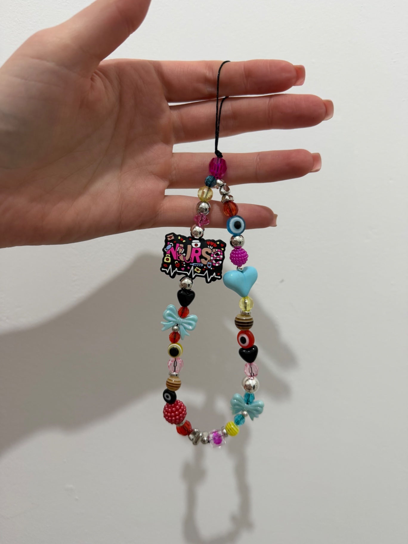 ‘Nurse’ phone charm - silver